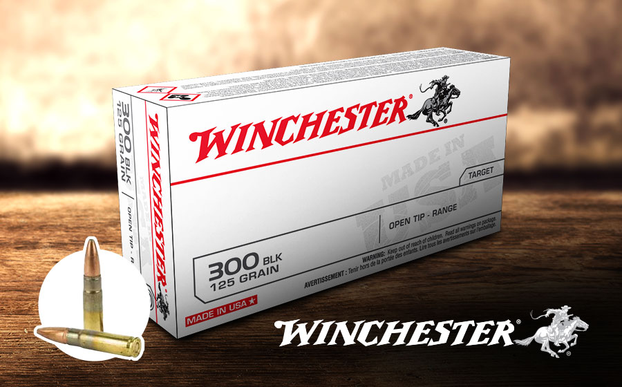 Winchester .300 AAC Blackout 125 grain Full Metal Jacket 20 Rounds