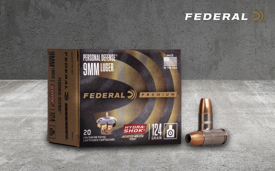 Federal Premium 9mm Luger, 124 Gr JHP, 20 Rounds